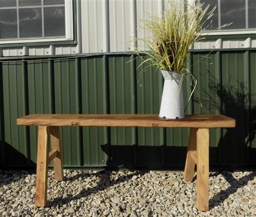 Wooden bench - Village Natural Wood Bench, Indoor Entryway Bench, Rustic Farmhouse Decor C, by The Old Grainery (Adults, B...