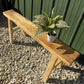 Wooden bench - Village Natural Wood Bench, Indoor Entryway Bench, Rustic Farmhouse Decor D, by The Old Grainery (19 in tal...