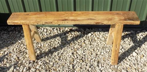 Wooden bench - Village Natural Wood Bench, Indoor Entryway Bench, Rustic Farmhouse Decor D, by The Old Grainery (19 in tal...