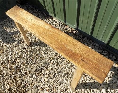 Wooden bench - Village Natural Wood Bench, Indoor Entryway Bench, Rustic Farmhouse Decor D, by The Old Grainery (19 in tal...
