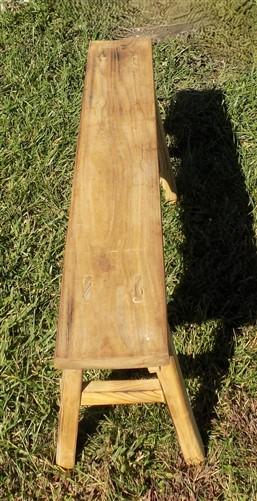 Wooden bench - Village Gingerbread Natural Wood Bench, Entryway Bench, Rustic Farmhouse G, by The Old Grainery (47 inch wi...