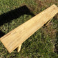 Wooden bench - Village Gingerbread Natural Wood Bench, Entryway Bench, Rustic Farmhouse G, by The Old Grainery (47 inch wi...