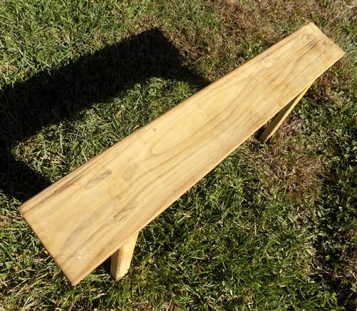 Wooden bench - Village Gingerbread Natural Wood Bench, Entryway Bench, Rustic Farmhouse G, by The Old Grainery (47 inch wi...