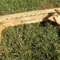 Wooden bench - Village Gingerbread Natural Wood Bench, Entryway Bench, Rustic Farmhouse G, by The Old Grainery (47 inch wi...