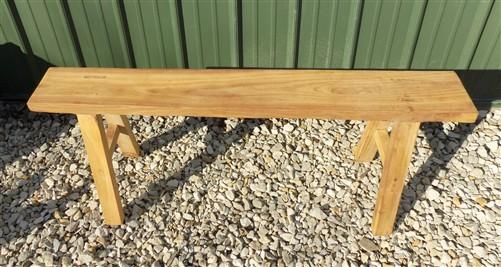 Wooden bench - Village Natural Wood Bench, Indoor Entryway Bench, Rustic Farmhouse Decor A, by The Old Grainery (47 inches...