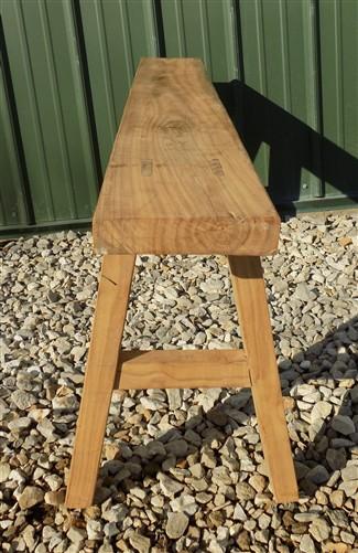 Wooden bench - Village Natural Wood Bench, Indoor Entryway Bench, Rustic Farmhouse Decor A, by The Old Grainery (47 inches...