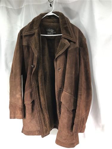 Clothing - Sears Roebuck Mens Leather Shop Suede Coat, Vintage Size 46 Tall Ranch Coat A, by The Old Grainery (46 T, brown...