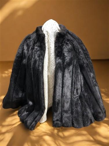 Faux fur wrap - Faux Fur Stole, Vintage Handmade Lined Capelet Wrap, Womens Formal Dress C, by The Old Grainery (Brown, ca...