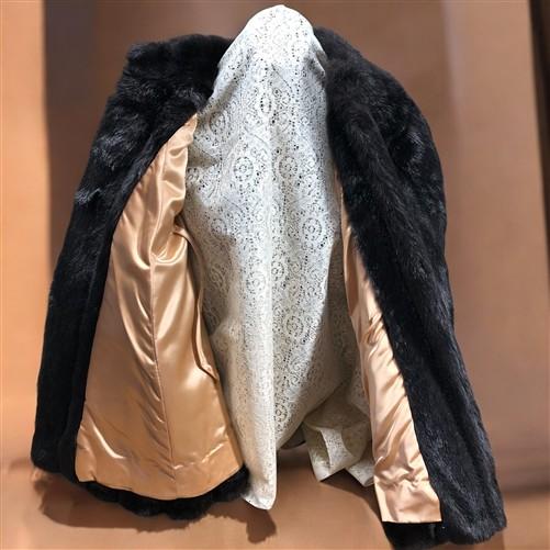 Faux fur wrap - Faux Fur Stole, Vintage Handmade Lined Capelet Wrap, Womens Formal Dress C, by The Old Grainery (Brown, ca...