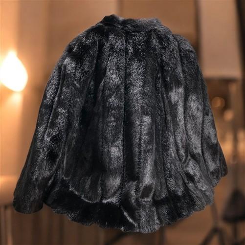 Faux fur wrap - Faux Fur Stole, Vintage Handmade Lined Capelet Wrap, Womens Formal Dress C, by The Old Grainery (Brown, ca...