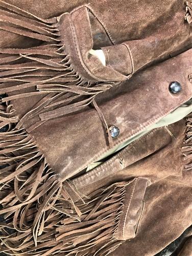 Western jacket - Suede Leather Fringed Jacket, Vintage Mens Western Ranch Coat, Unmarked Jacket F by The Old Grainery (coa...