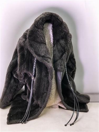 Womens clothing - Bunker Ramo Faux Fur Womens Coat, Vintage Size 42 Dark Brown Faux Fur Coat G, by The Old Grainery (belte...