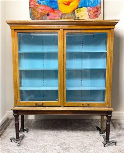 Display Cabinet - 6'9" Retail Store Display Cabinet, Vintage Apothecary, Backbar, Display Case, C by The Old Grainery (ant...