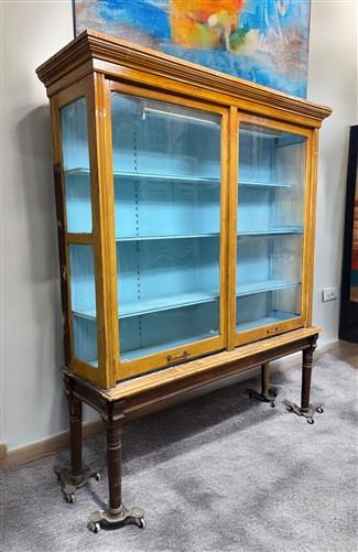 Display Cabinet - 6'9" Retail Store Display Cabinet, Vintage Apothecary, Backbar, Display Case, C by The Old Grainery (ant...
