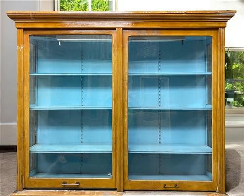 Display Cabinet - 6'9" Retail Store Display Cabinet, Vintage Apothecary, Backbar, Display Case, C by The Old Grainery (ant...