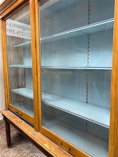 Display Cabinet - 6'9" Retail Store Display Cabinet, Vintage Apothecary, Backbar, Display Case, C by The Old Grainery (ant...