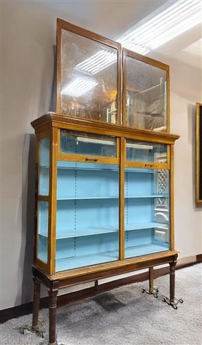 Display Cabinet - 6'9" Retail Store Display Cabinet, Vintage Apothecary, Backbar, Display Case, C by The Old Grainery (ant...