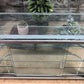 Columbus Show Case Curved Glass Countertop, Vintage Bakery Jewelry Display