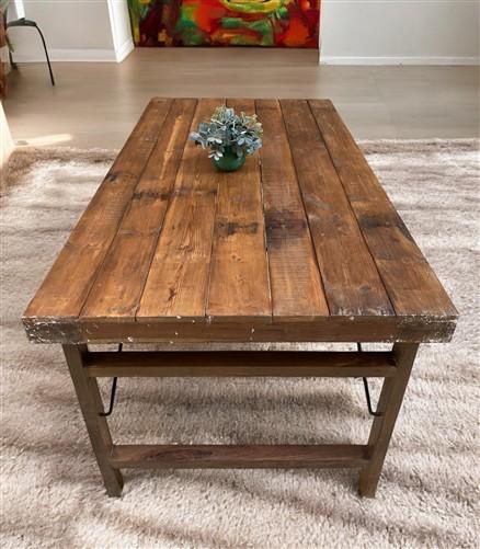 table - Wood Folding Table (72x36) Reclaimed Wood Dining, Kitchen Island A142 by The Old Grainery (dining table, farm tabl...