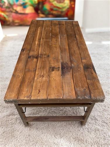table - Wood Folding Table (72x36) Reclaimed Wood Dining, Kitchen Island A142 by The Old Grainery (dining table, farm tabl...