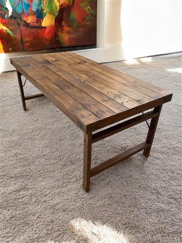 table - Wood Folding Table (72x36) Reclaimed Wood Dining, Kitchen Island A142 by The Old Grainery (dining table, farm tabl...