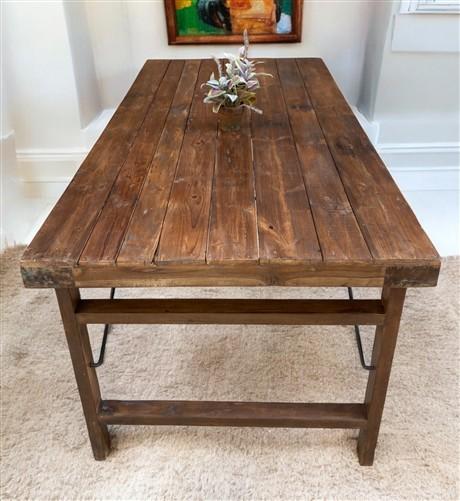 table - Wood Folding Table (72x36) Reclaimed Wood Dining, Kitchen Island A144 by The Old Grainery (dining table, farm tabl...