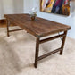table - Wood Folding Table (72x36) Reclaimed Wood Dining, Kitchen Island A144 by The Old Grainery (dining table, farm tabl...