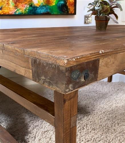 table - Wood Folding Table (72x36) Reclaimed Wood Dining, Kitchen Island A144 by The Old Grainery (dining table, farm tabl...