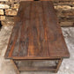 Wood Folding Table (67.5x34.25) Vintage Dining Room Kitchen Island Portable A145