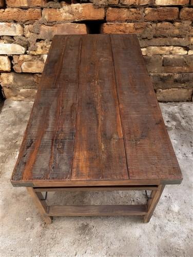 Wood Folding Table (67.5x34.25) Vintage Dining Room Kitchen Island Portable A145