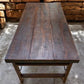 Wood Folding Table (67.5x34.25) Vintage Dining Room Kitchen Island Portable A145
