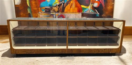 Vintage Cabinet - 10' Oak Shirt Clothes Showcase, Vintage Store Counter Display Case, Mercantile A by The Old Grainery (ar...