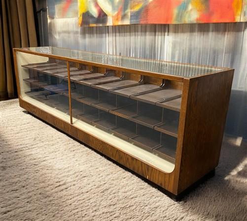 Vintage Cabinet - 10' Oak Shirt Clothes Showcase, Vintage Store Counter Display Case, Mercantile A by The Old Grainery (ar...