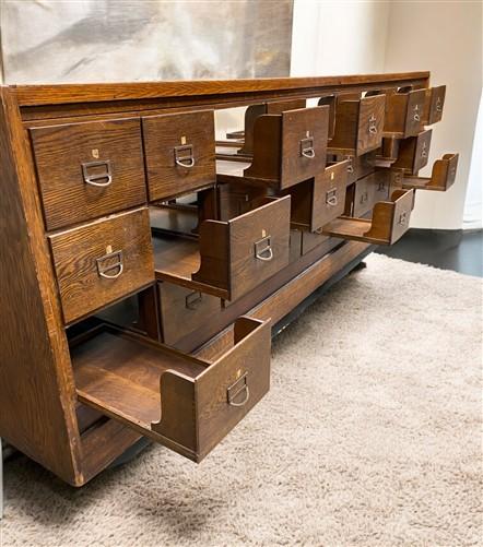 Vintage Cabinet - 10' Oak Shirt Clothes Showcase, Vintage Store Counter Display Case, Mercantile A by The Old Grainery (ar...