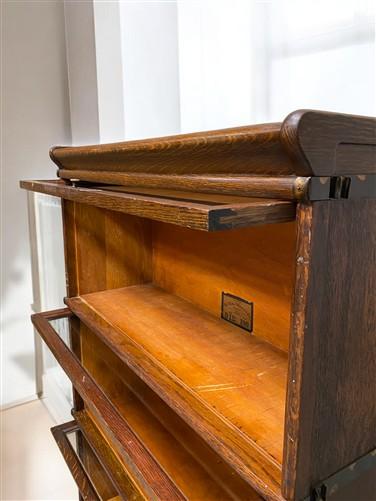 Globe-Wernicke Barrister Bookcase, Vintage Lawyer Cabinet, Stacking Bookcase, B
