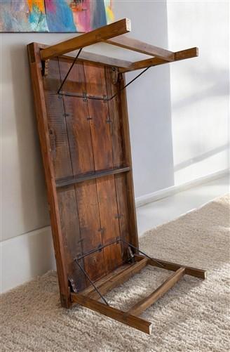 Wood Folding Table (72x36) Reclaimed Wood Dining, Kitchen Island A147