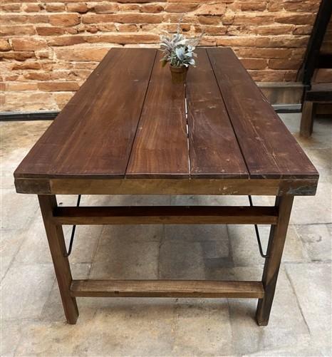 table - Wood Folding Table, (72x36) Reclaimed Wood Dining, Kitchen Island A149 by The Old Grainery (dining table, farm tab...