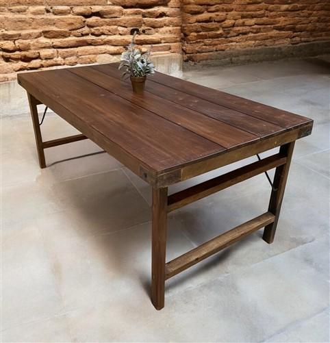 table - Wood Folding Table, (72x36) Reclaimed Wood Dining, Kitchen Island A149 by The Old Grainery (dining table, farm tab...