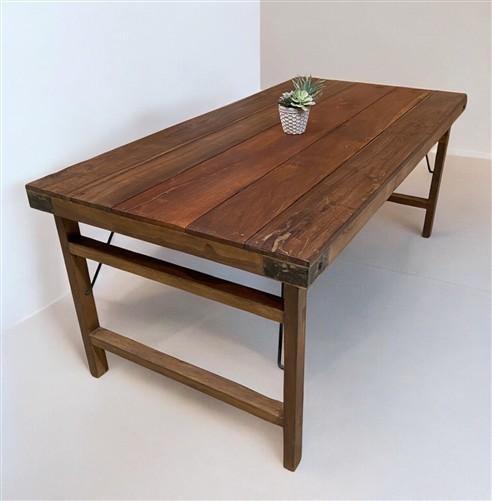 Wood Folding Table, (72x36) Vintage Dining Room, Kitchen Island, Portable, A150