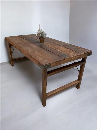 Wood Folding Table, (68x34.5) Vintage Dining Room, Kitchen Island, Portable A153