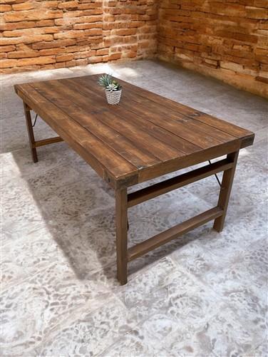 Wood Folding Table, (72x36) Vintage Dining Room, Kitchen Island, Portable, A154