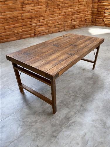 table - Wood Folding Table, (72x36) Reclaimed Wood Dining, Kitchen Island A154 by The Old Grainery (dining table, farm tab...