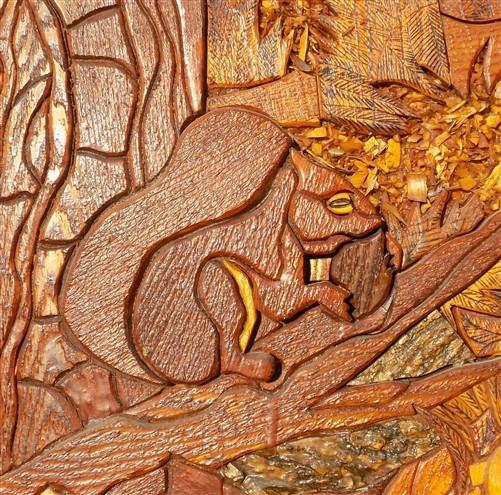 Wooden Carving - 3D Wooden Relief Carving, North American Wildlife, Rustic Carved Wood Folk Art by The Old Grainery (3D, a...