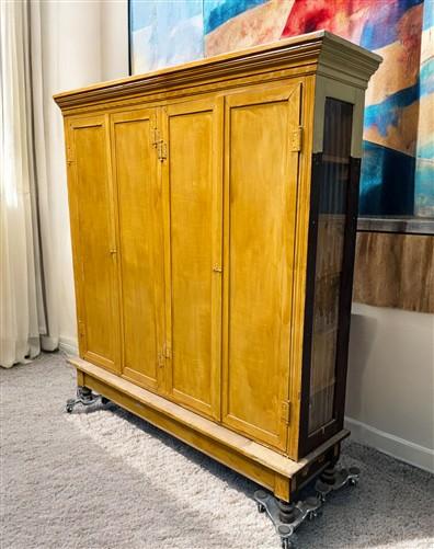 Storage Cabinet with Base, Vintage Kitchen Pantry, Cupboard, Utility Cabinet, A