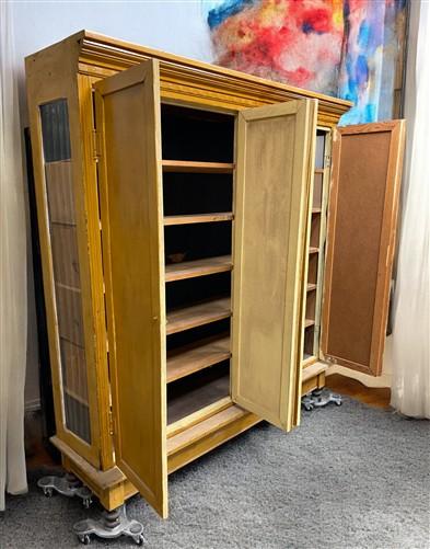 Storage Cabinet with Base, Vintage Kitchen Pantry, Cupboard, Utility Cabinet, A