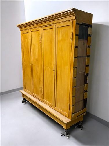 Storage Cabinet with Base, Vintage Kitchen Pantry, Cupboard, Utility Cabinet, B