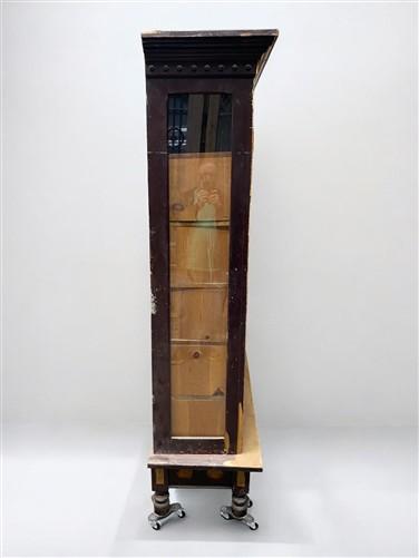 Storage Cabinet with Base, Vintage Kitchen Pantry, Cupboard, Utility Cabinet, B