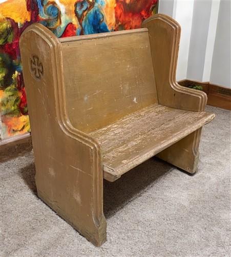 Church Pew - Wood Church Pew Bench (36x20) Vintage Porch Garden Bench, Entryway Bench, B20 by The Old Grainery (antique, a...