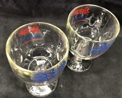 Deters Dairy Farm Stemed Goblet Quincy Illinois, Vintage Milk Advertising Glass,