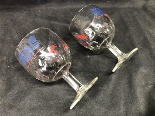 Deters Dairy Farm Stemed Goblet Quincy Illinois, Vintage Milk Advertising Glass,